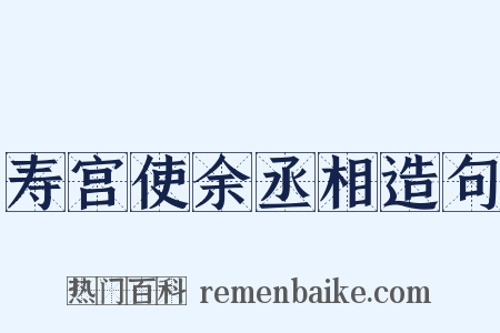 寿宫使余丞相造句是什么意思的图片